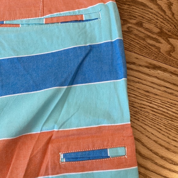 NWT Mens nostalgia walking shorts 100% cotton striped lightweight cerulean - Picture 6 of 8